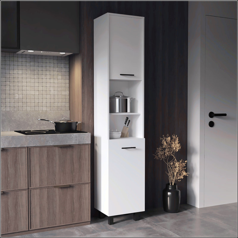 Garde-manger rectangulaire à 2 tablettes, Blanc