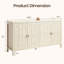Buffet avec tablettes réglables et 4 portes-1448689755