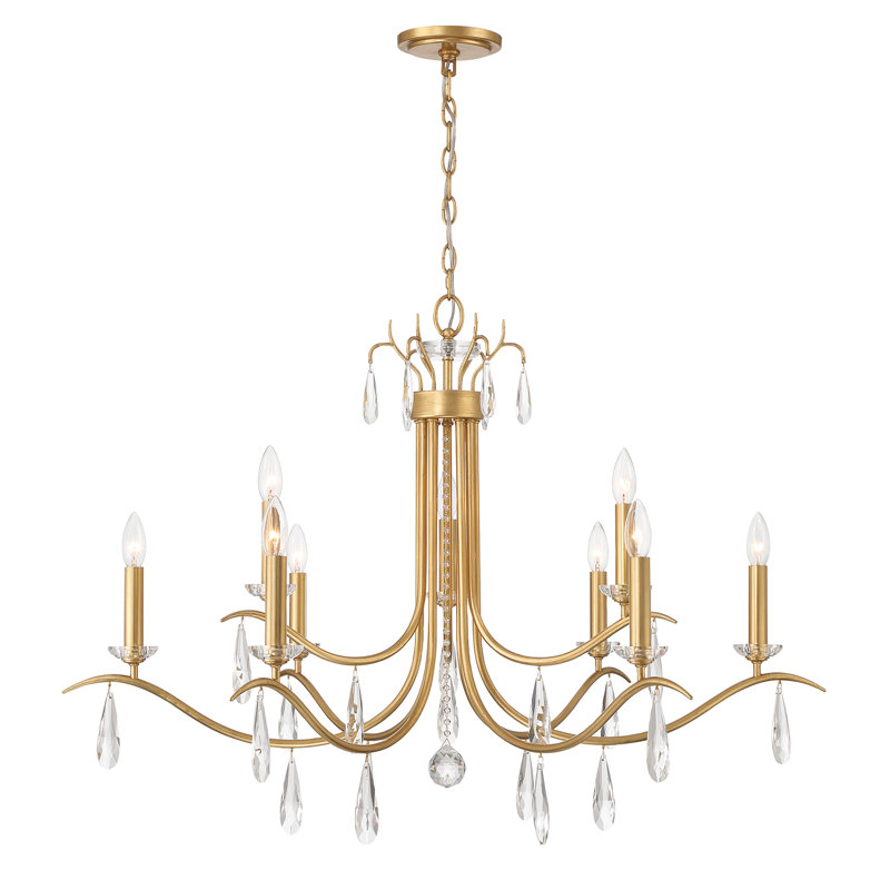 Lavi 9 Light Antique Gold Chandelier