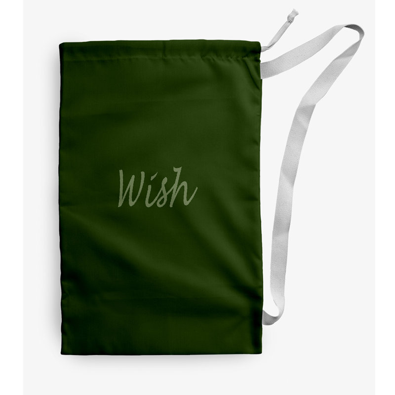 Sac à linge Wish Christmas, Petit (H 29 po x l 18 po), Vert