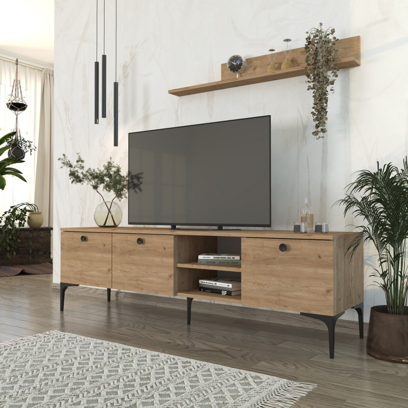 Keikei Unfinished TV Stand, Natural