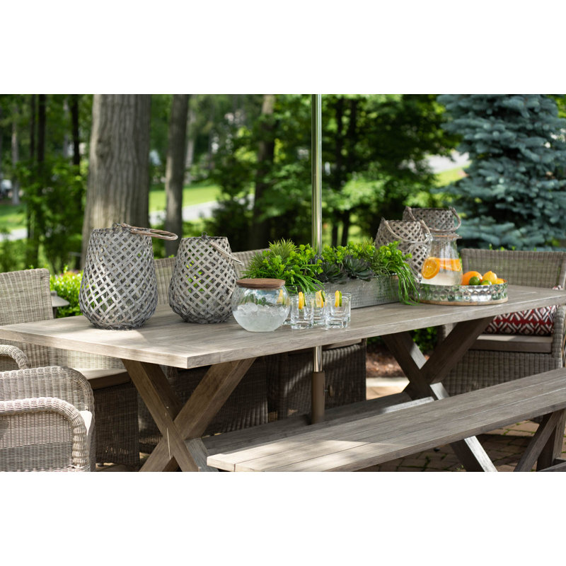 Lakewood Outdoor Teak Dining Table, Natural, 29'' H X 39'' D X 90'' W