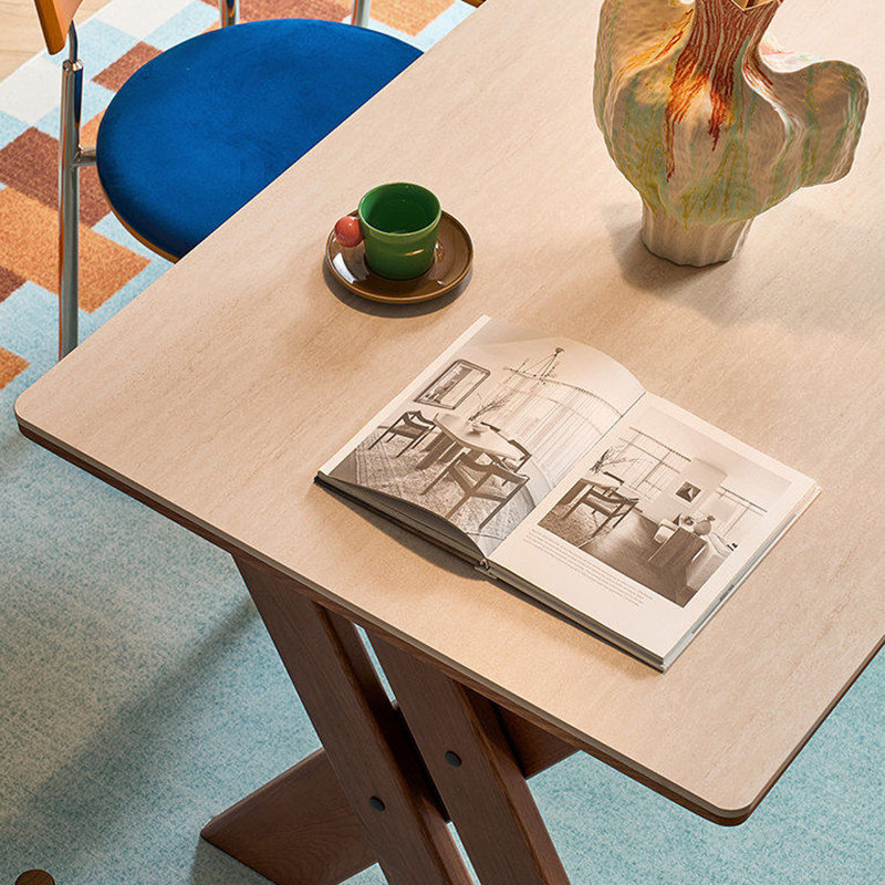 Bureau multifonctionnel en bois massif Durable Rock Slab, H 29,52 po x l 70,86 po x P 31,49 po