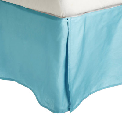 Luxueuse jupe de lit en coton égyptien à densité de tissage 300 fils avec plis ajustés de 15 pouces