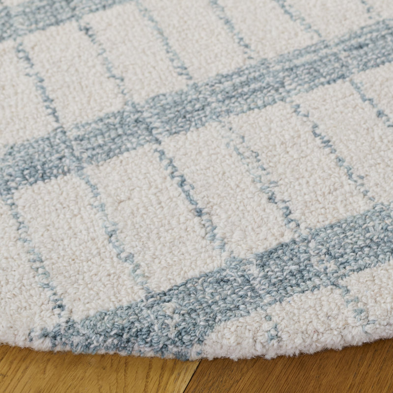 Genre 552 Hand Tufted 80% Wool; 20% Cotton Geometric Rug, Round 6'