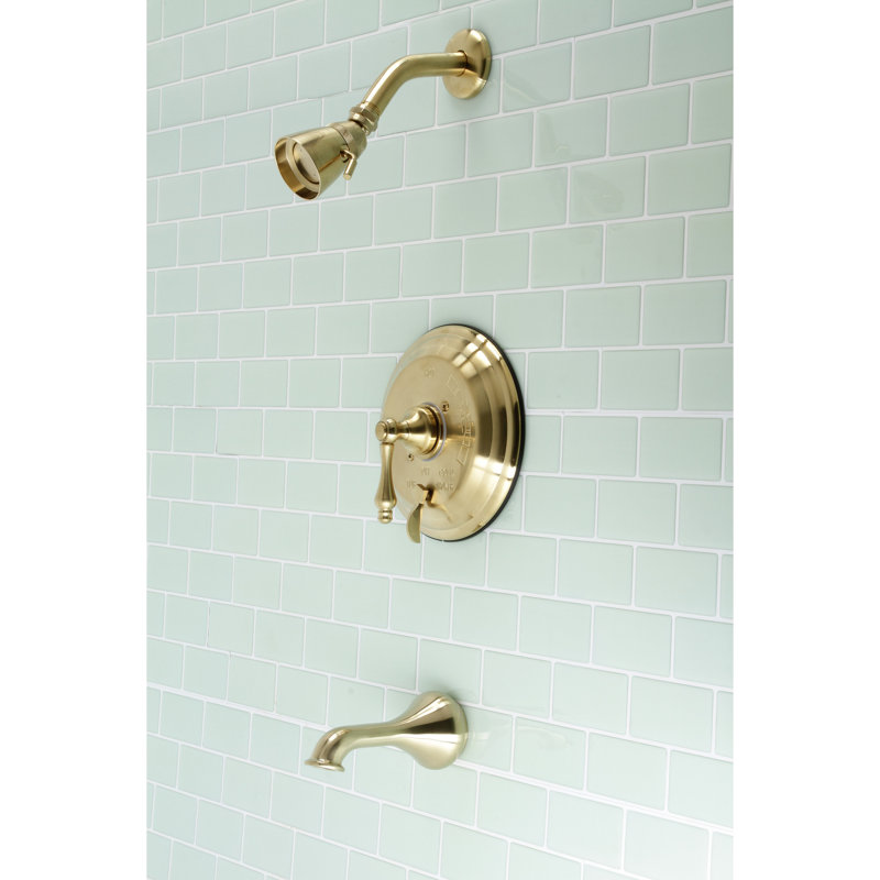 Robinet de baignoire et douche à pression équilibrée Kingston, Bronze huilé