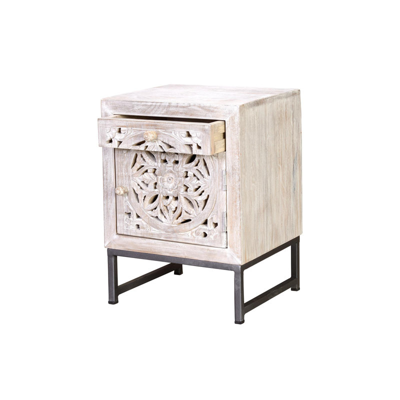 Lesterny 40cm W Solid Wood Bedside Table