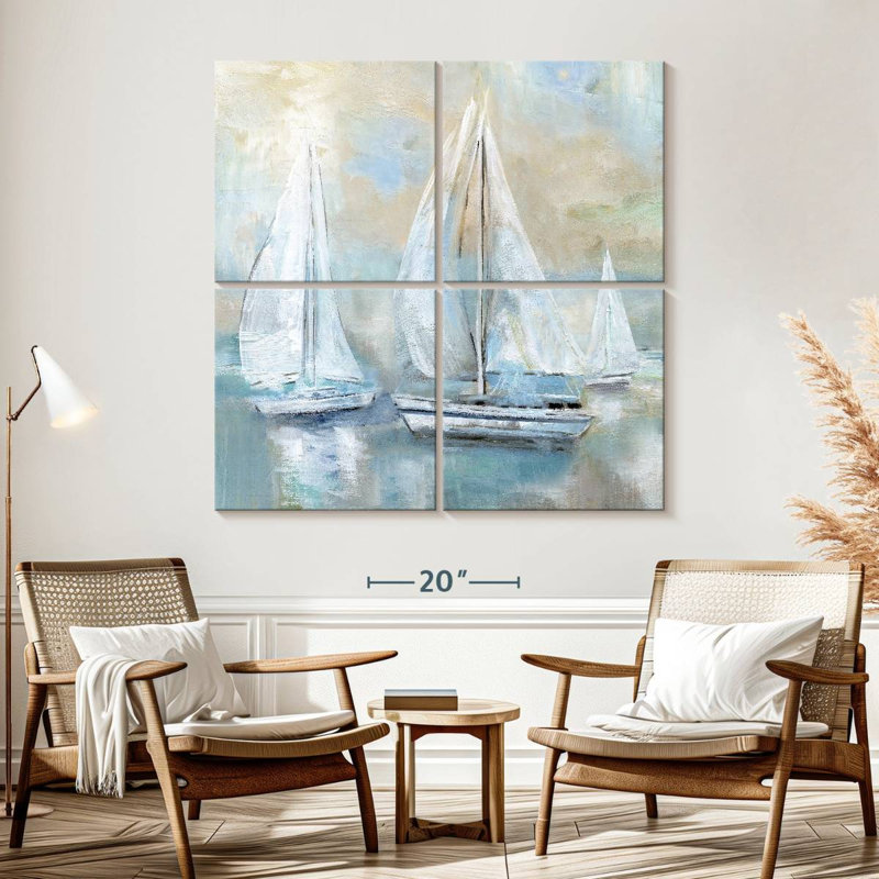 Voile au loin, 57" H x 57" W
