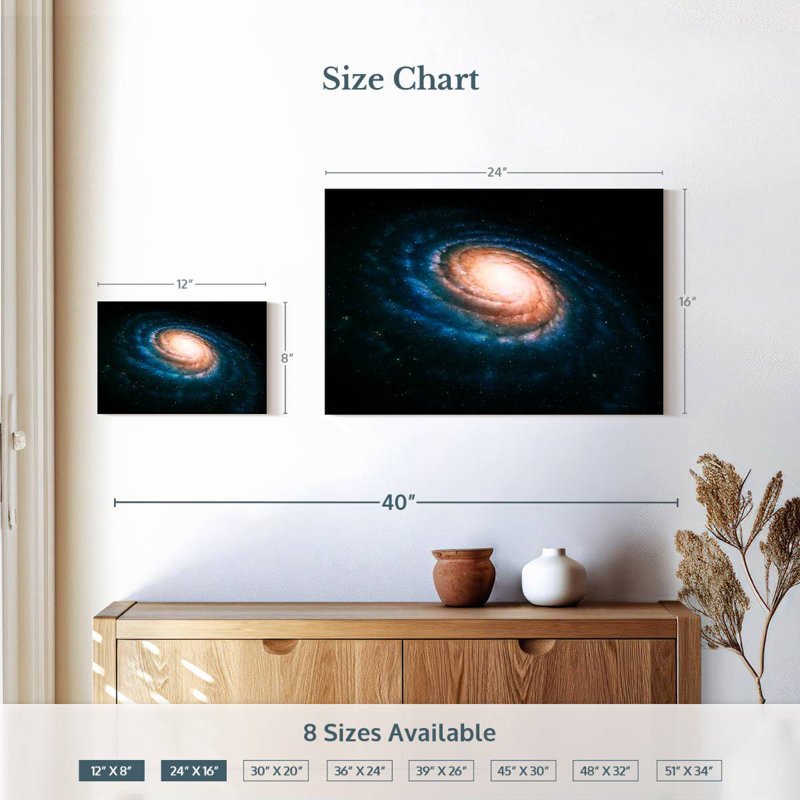 Oberle Spiral Shaped Galaxy, 16" H x 24" W