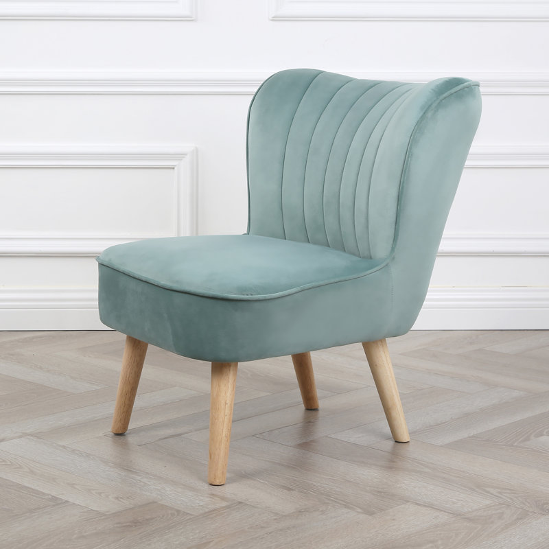 Mariestad - Low Velvet Occasional Chair, Blue