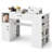 Counter Height Sewing Craft Table Computer Desk With Adjustable Shelves And Drawer