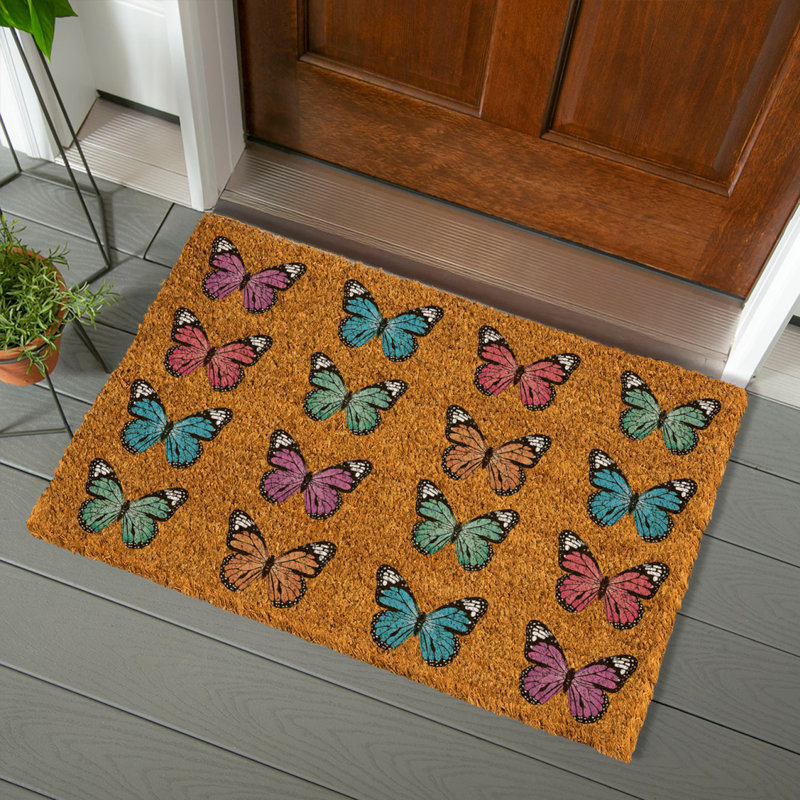Paillasson Pollinator Garden Butterfly Family, 36 po x 24 po