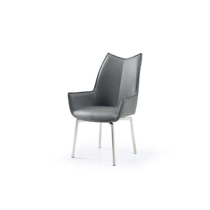 Drew 8121 Swivel Dining Chair, Dark Gray