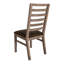 Ensemble de 2 chaises d'appoint Eray, dossier en échelle, teck, similicuir-112313399