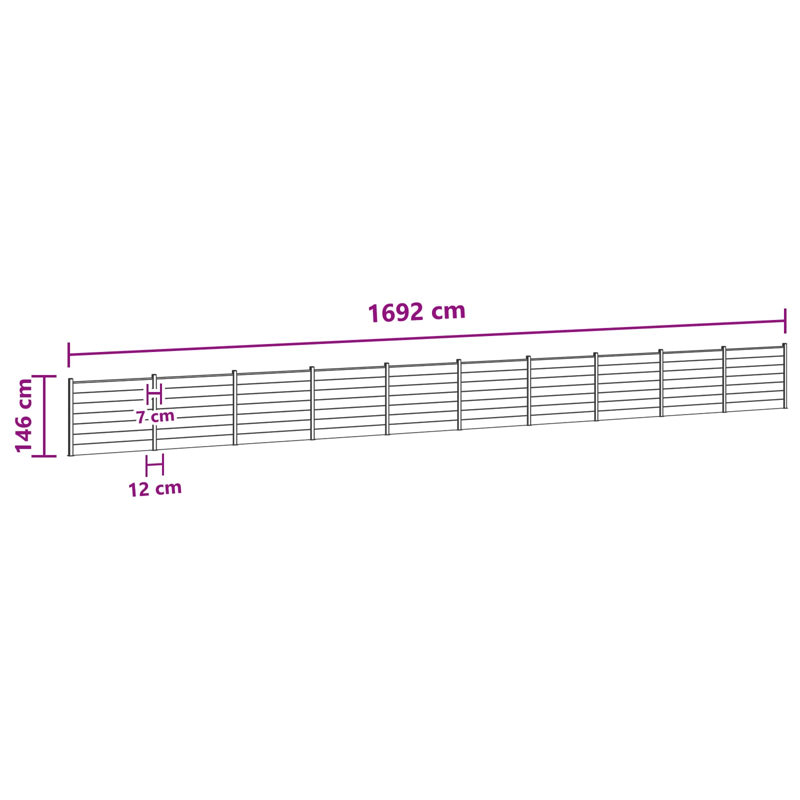 Fencing Kits Fencing with 10 Panel(s) Included, 146cm H x 1692cm W, Brown