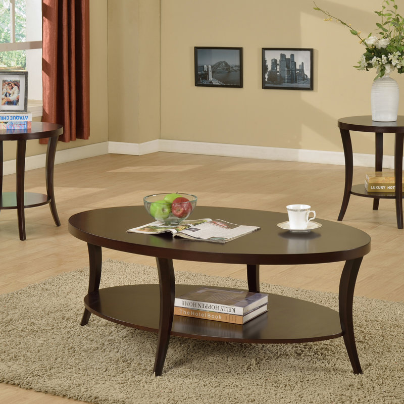 Contemporary Oval Shelf End Table, End Table
