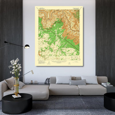 «Red Barrel Studio® USGS Gallery», art sur toile tendue: Havasupai Point Arizona Quad - USGS 1960 AZHA0001