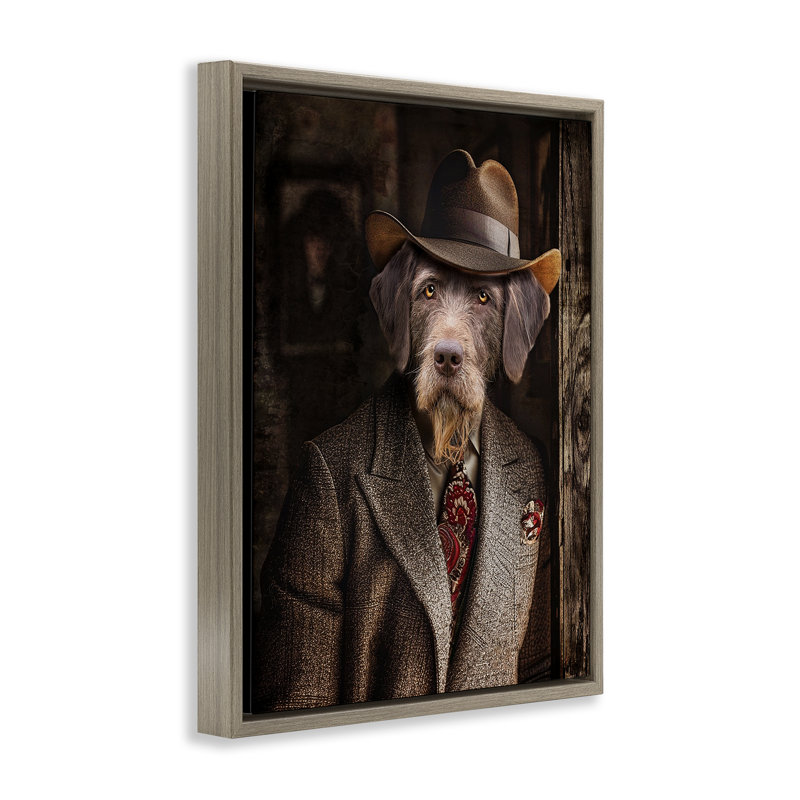 Art mural classique par Karen Burke, H 31 po x l 25 po x P 1,7 po, Cadre flottant orme Montalcino