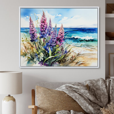 Blue Bonnets On The Beach II - Blue Bonnets, reproduction sur toile FL107189