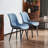 Modern Dining Chairs Faux Leather Upholstered Kitchen Chairs Side Chair With Metal Legs-117655413