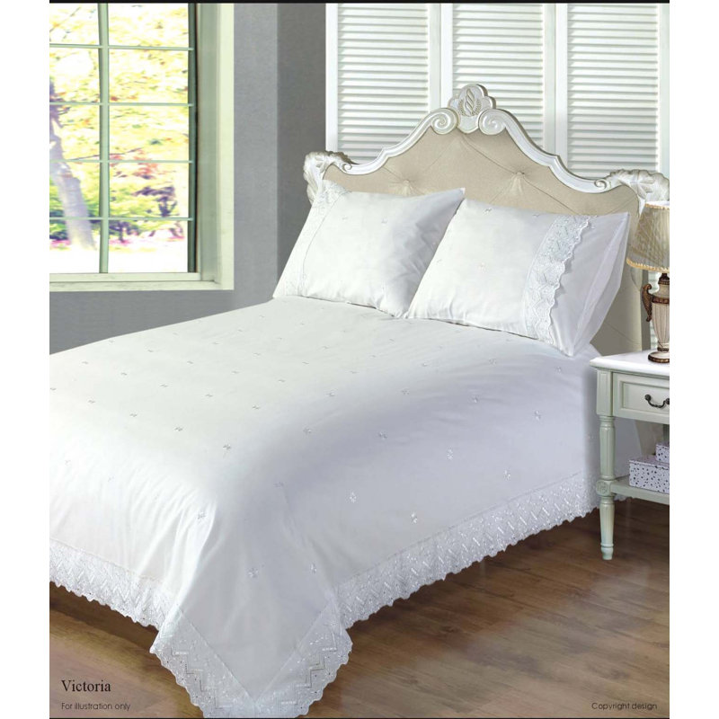 Syrine Solid Colour Duvet Cover Set with Pillowcases Included, Single Duvet Cover + 1 Standard Pillowcase, White