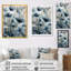 "Blue Leaf Foliage And Flowers III", reproduction d'art sur toile-88542429-88542433