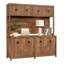 Huche en bois avec rangement dissimulé, brun