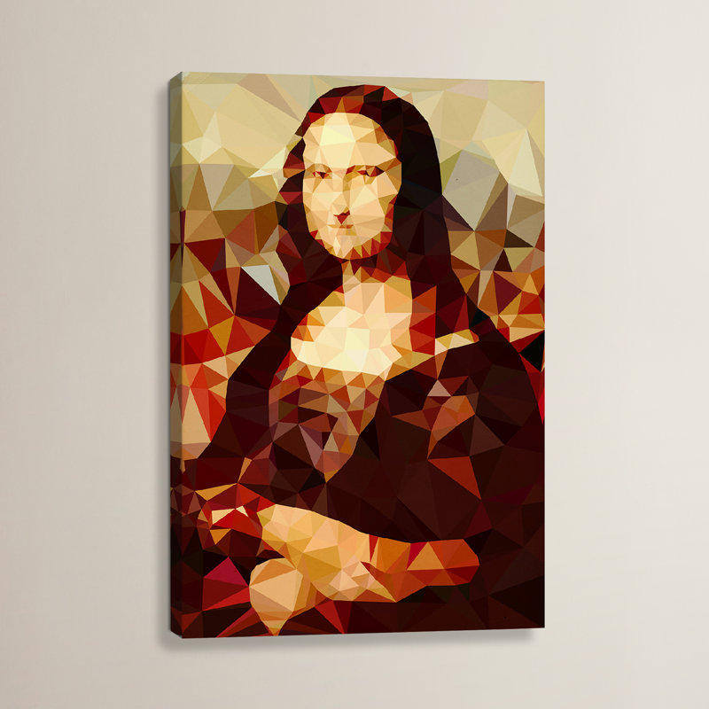 « mona lisa derezzed », impression sur toile tendue, H 26 po x l 18 po x P 1,5 po