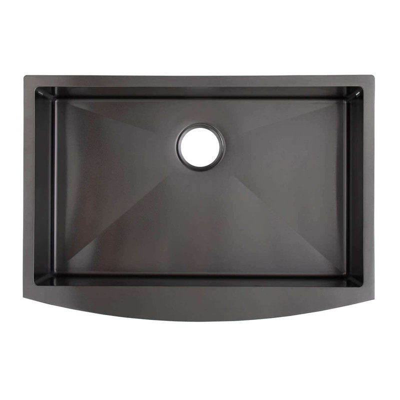 Single Bowl Stainless Steel Kitchen Sink, Gun Metal, 30" L x 21" W