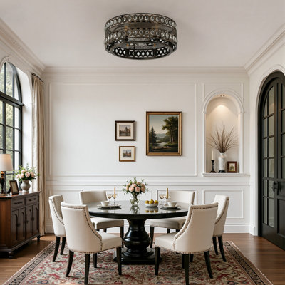 Ventilateur de plafond de 20 pouces de style moderne du milieu du siècle, cage en cristal, éclairage et télécommande, hauteur réglable pour chambre ou salon