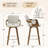 Modern Upholstered Swivel Counter Height Bar Stool-1895730475