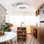 Ventilateur de plafond fermé de 18 pouces avec lumière et télécommande, ventilateur encastré moderne à profil bas sans pales pour la salle à manger de la cuisine de la chambre à coucher