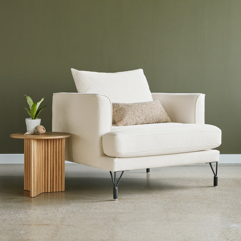 Highline Armchair, Merino Cream 100% Polyester