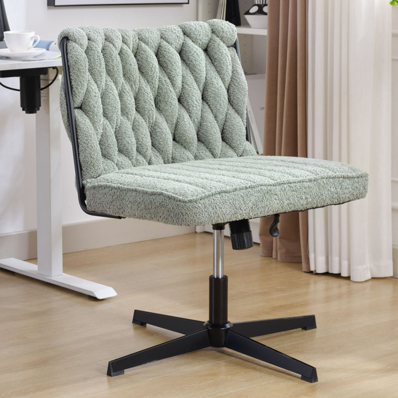Chaise d'appoint pivotante de 24 po de large Pontmain, Mélange de polyester vert