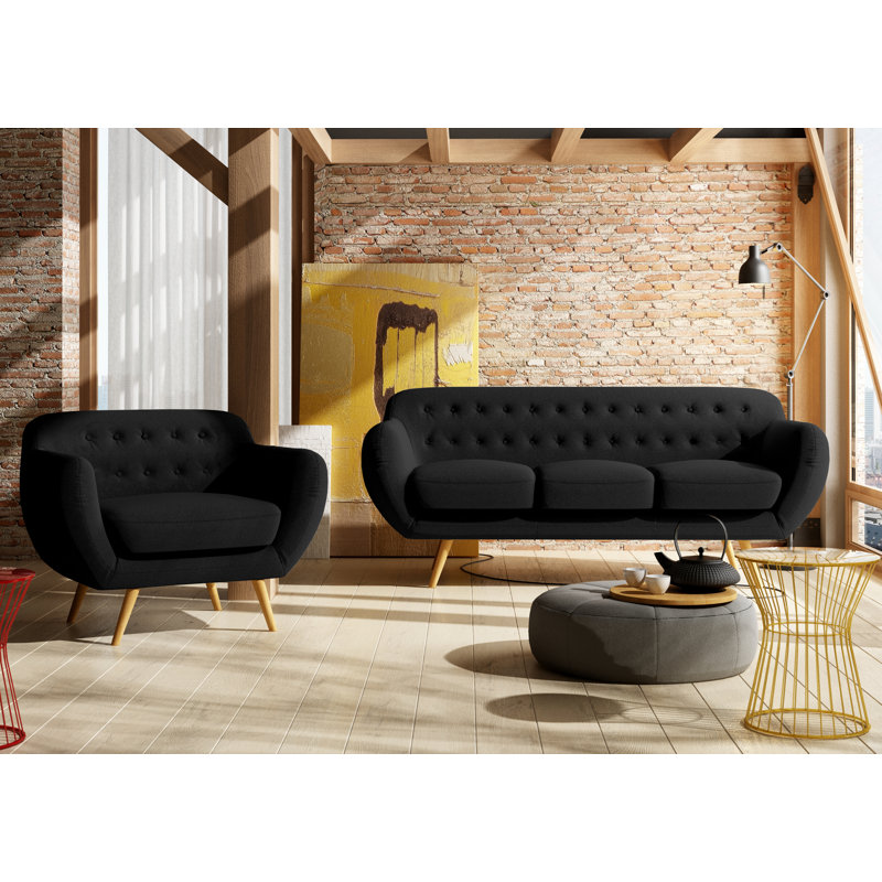 Millicent Upholstered Armchair, Black