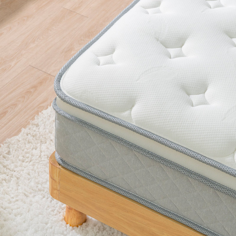 Matelas hybride à ressorts ensachés en mousse viscoélastique respirante, 14", Grand lit