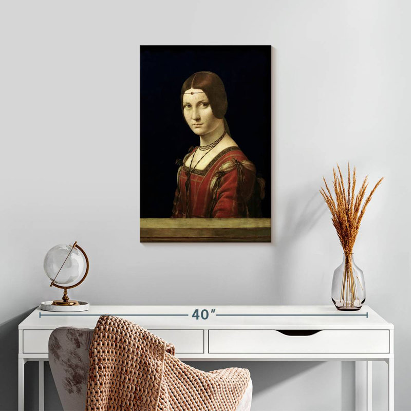 Portrait d'une femme de la cour de Milan, H 24 po x l 16 po
