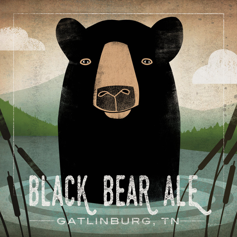Skinny Dip Bear Ale - Wrapped Canvas Print, 30cm H x 30cm W x 3.8cm D