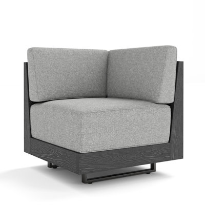 Chaise de coin en PEHD et rotin pour terrasse