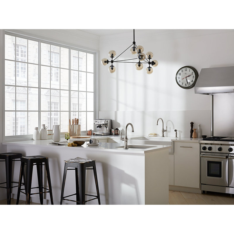 Artifacts® Bar Faucet with Swing Spout and BerrySoft™, MasterClean™, and ProMotion™, Vibrant Polished Nickel
