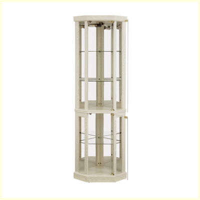 Modern Corner Curio Cabinet for Living Room