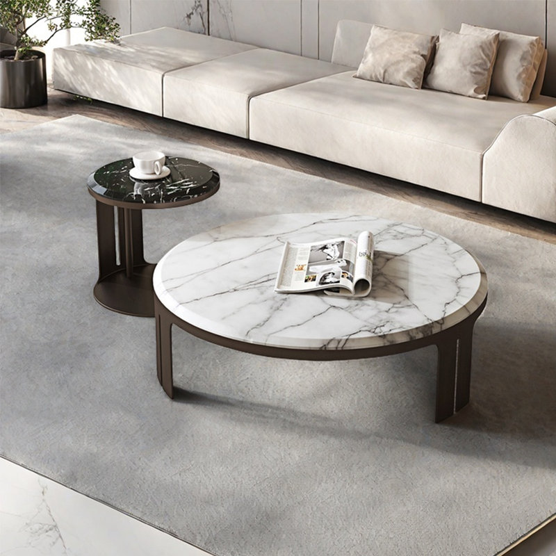 Table basse ronde en marbre