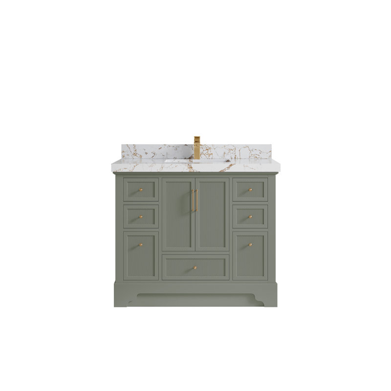 Ensemble de meuble-lavabo simple 42 po Colisa, Doré Viola