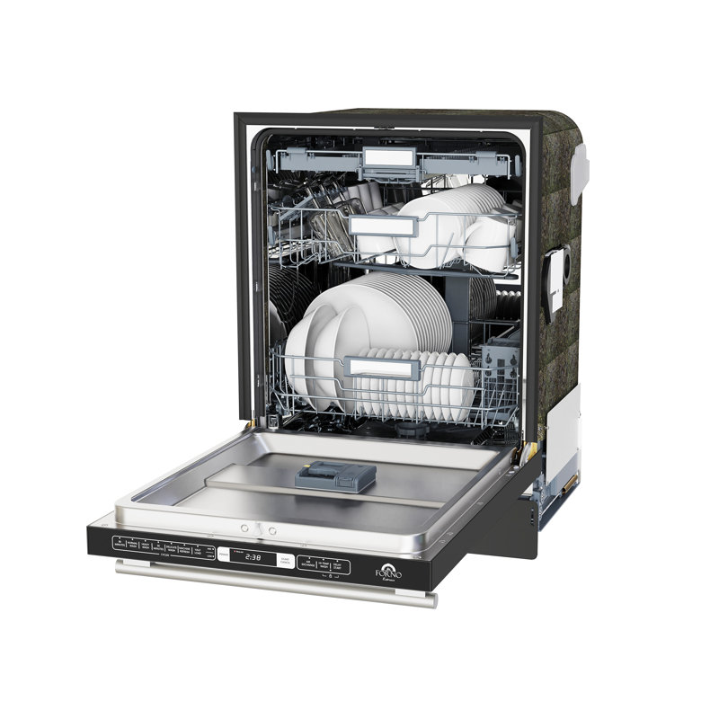 Romano Espresso 24 in. Built-In Tall Tub, Top Control, Dishwasher, 52 dBA, ENERGY STAR, Black