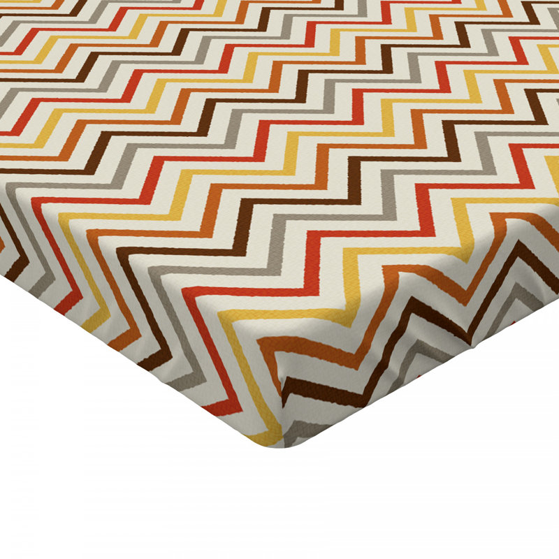 Microfiber Chevron Fitted Sheet, Queen Fitted Sheet