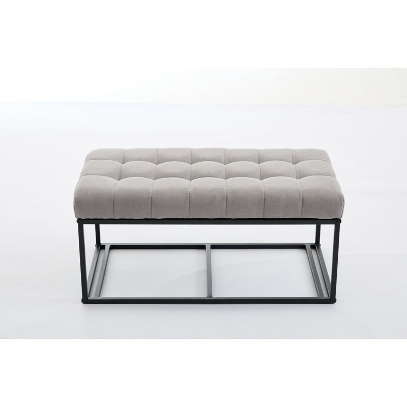 Storage Ottoman Bench, Gray