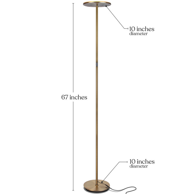 67'' Gold Torchiere Floor Lamp