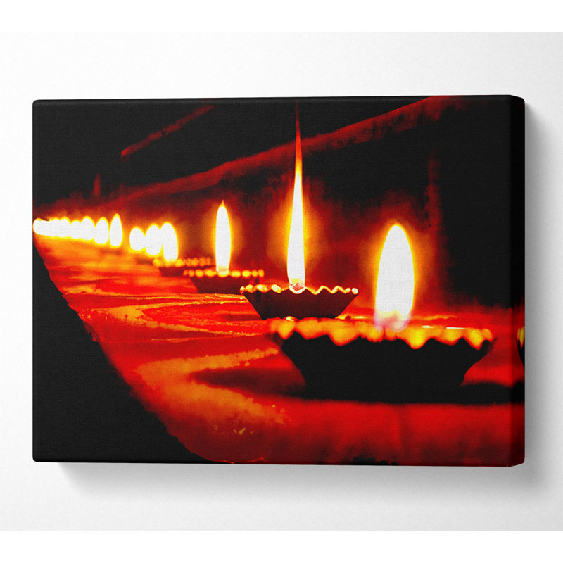 Flames Of Light - Wrapped Canvas Print, 35.6cm H x 50.8cm W x 10cm D