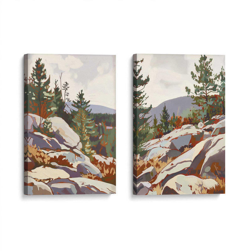 «Rocky Mountain View», ensemble de 2, reproduction sur toile, Toile tendue, H 30 po x l 20 po x P 1,25 po