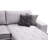 Modern Corner Sofa, Light Grey, 116.5 x 137.8 x 74.8 inches | Durable Beech Wood & Chipboard Frame, 100% Polyester Fabric | Soft Foam & Spring Seating, Includes 2 Cushions, Black Metal Legs | Stylish & Functional Living Room Furniture